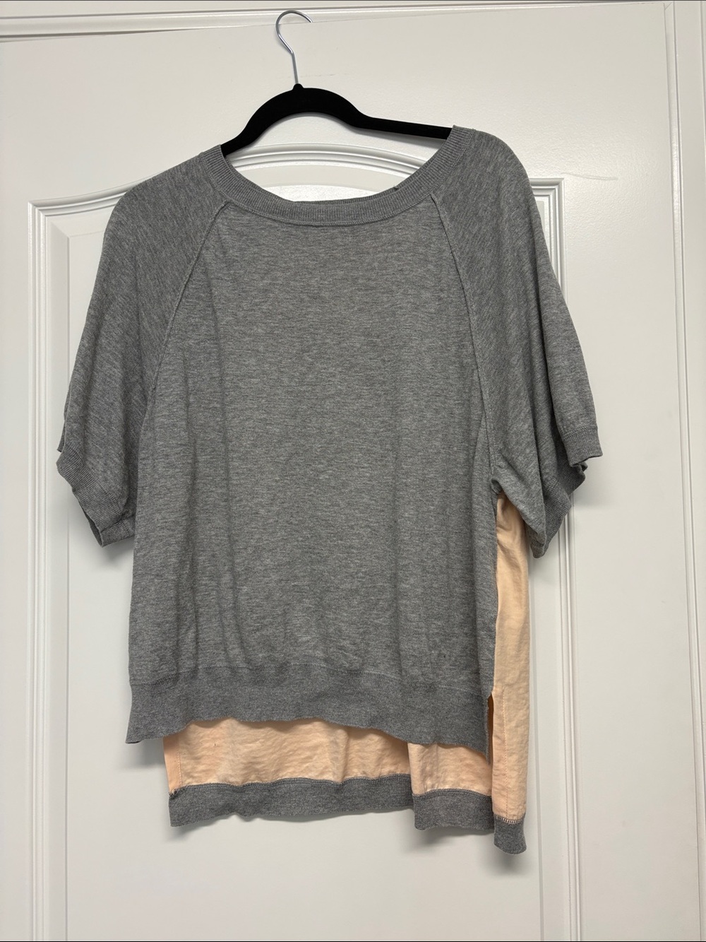 Moth By Anthropologie Womens Hi Lo Color Block Top